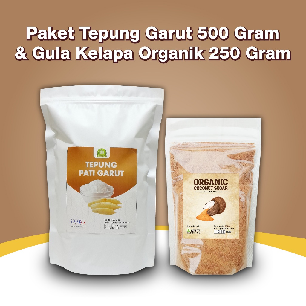 

Paket Tepung Garut Pati Irut Asli 500gr & Gula Kelapa Organik 250gr
