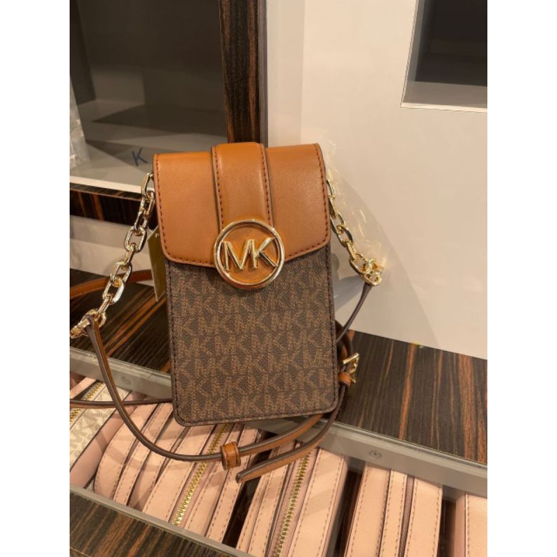 mk Carmen Phone Crossbody bag Sign Brown n