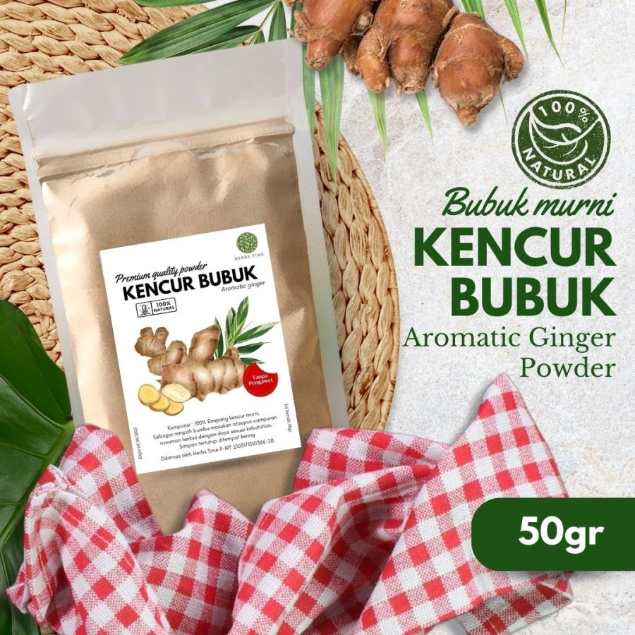 

Kencur Bubuk Murni Premium Aromatic Ginger Powder Herbs Time