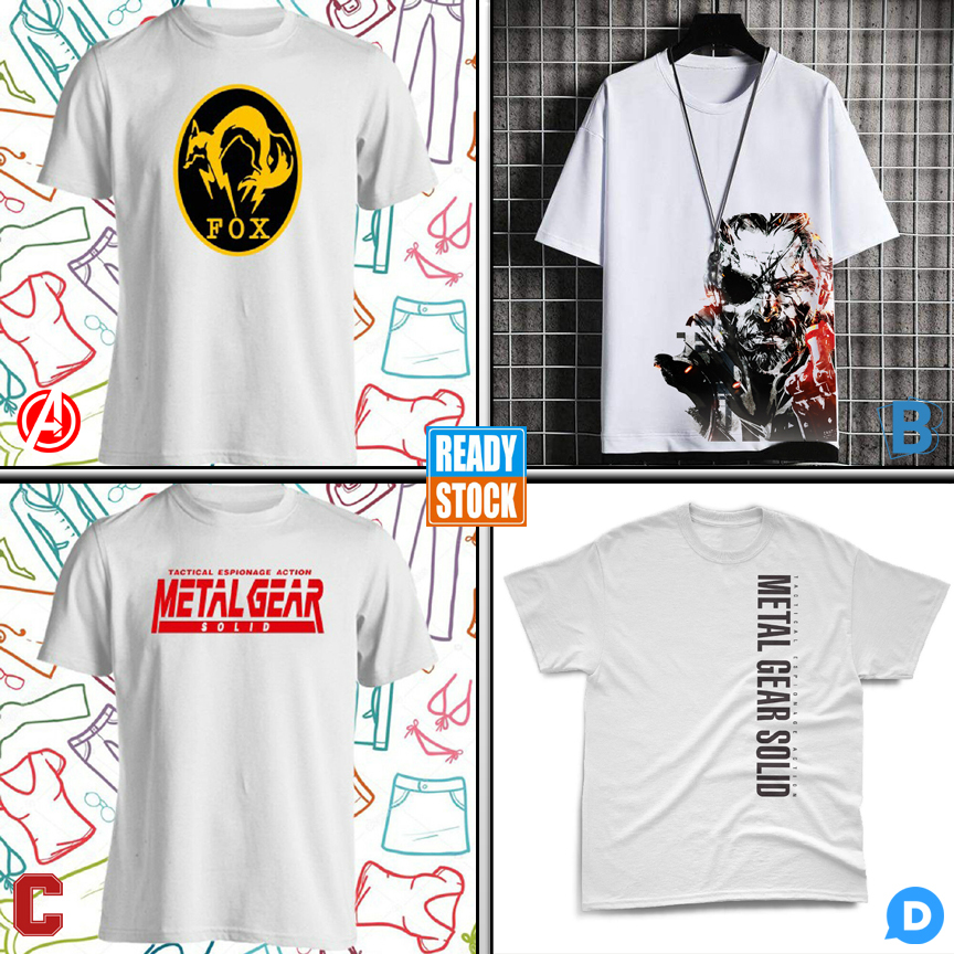 Kaos Metal Gear Solid Tshirt Bahan 100% Cotton Casual T-SHIRT