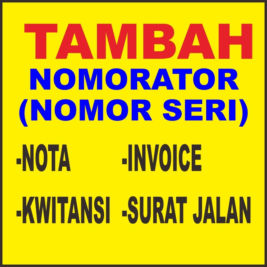 

Nomorator 5 digit - Nota kwitansi surat jalan