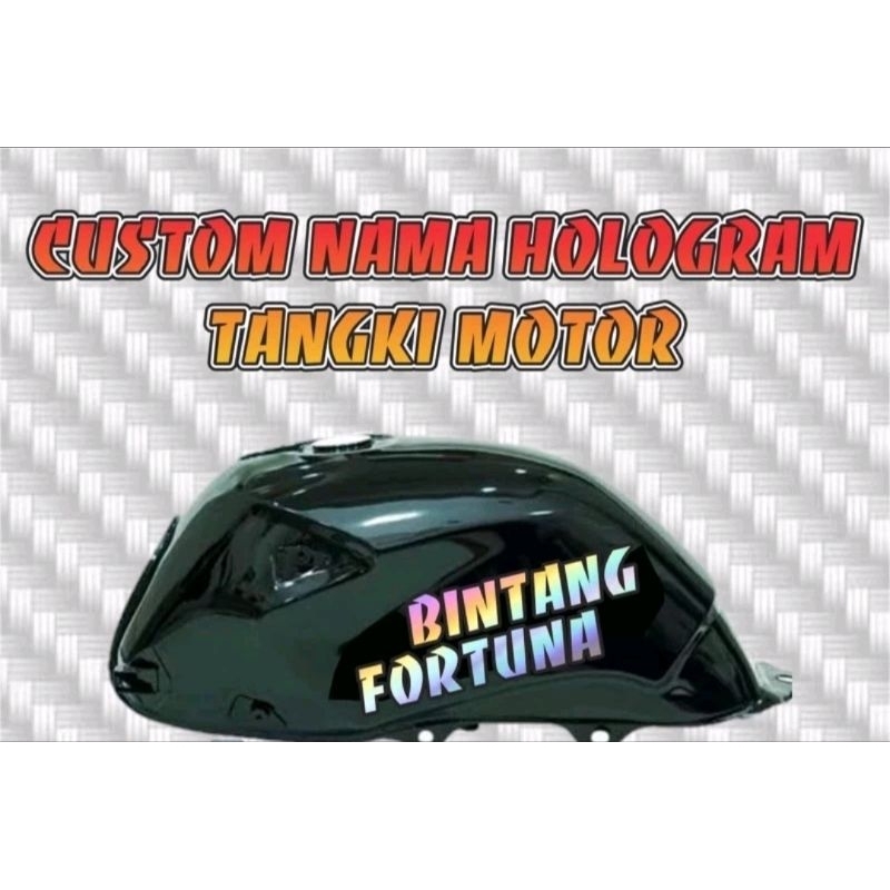 Stiker Cutting Custom Herex Tangki hologram/ Stiker custom suka suka Motor tangki