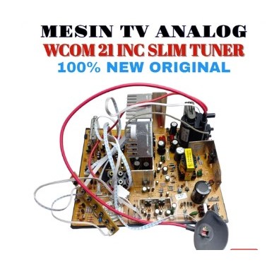 MESIN TV ANALOG WCOM 21 INC 21 INCH IN SLIM TUNER ORIGINAL