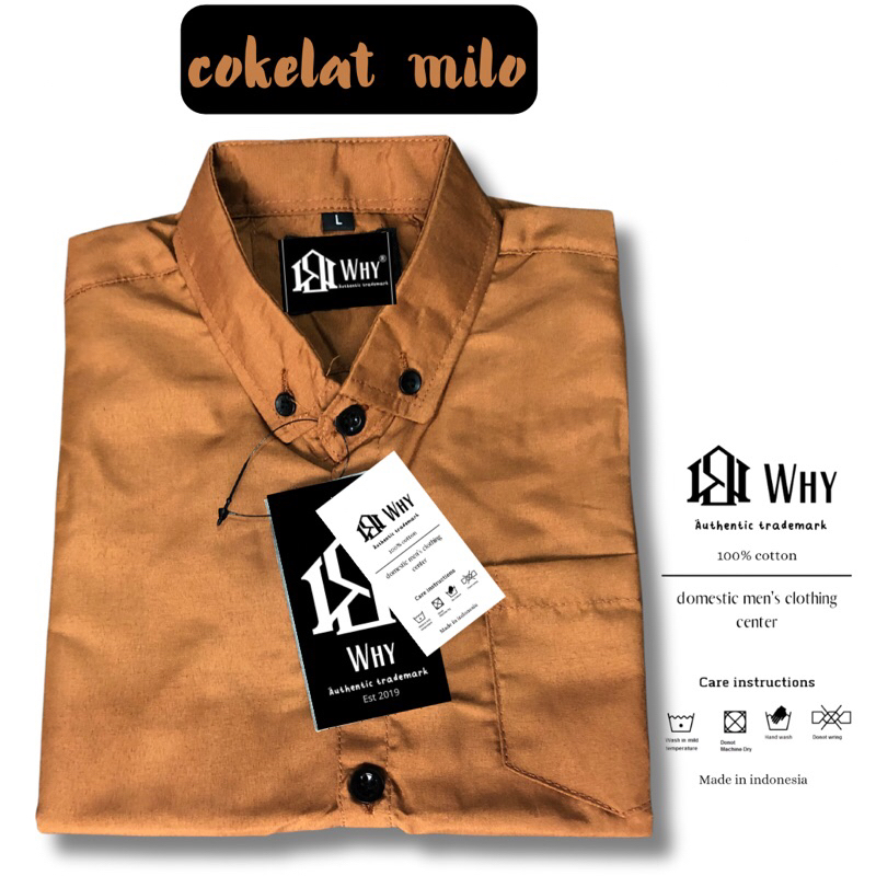 kemeja pria lengan pendek warna cokelat kemeja couple ayah dan anak laki laki coklat tua mocca tua t