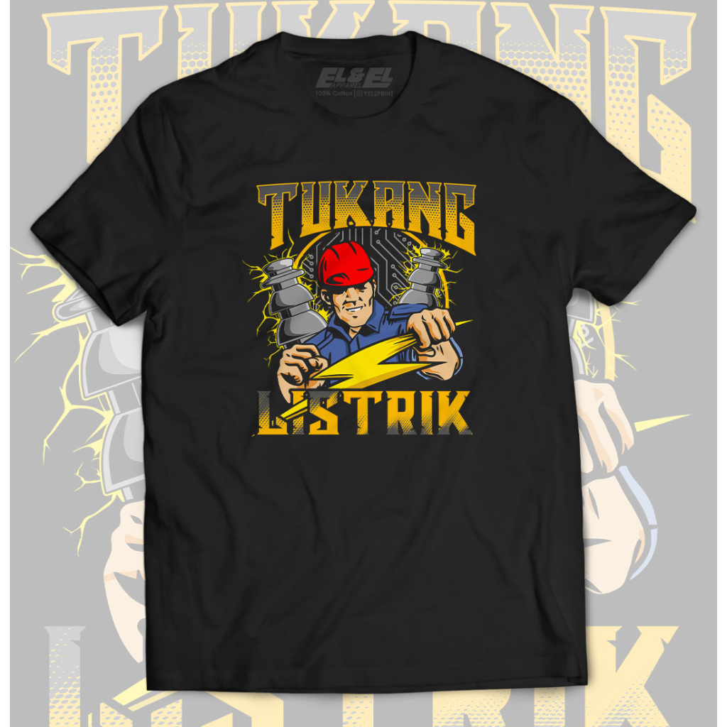 Kaos Electrical Engineer LISTRIK Kaos tukang listrik Cotton combed