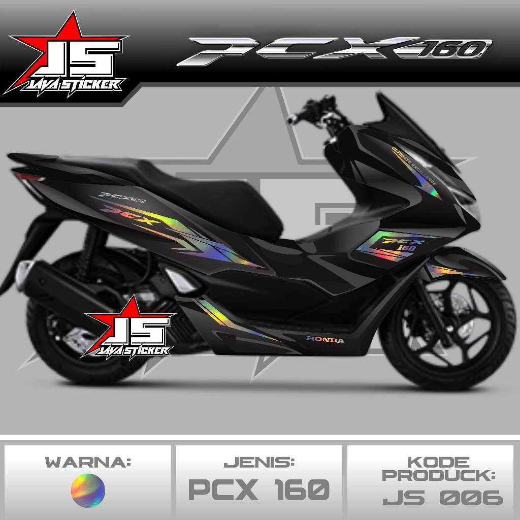 Cutting Sticker PCX - Aksesoris Motor Stiker Honda PCX 160 cc Skotlet Sticker Striping Lis Variasi C