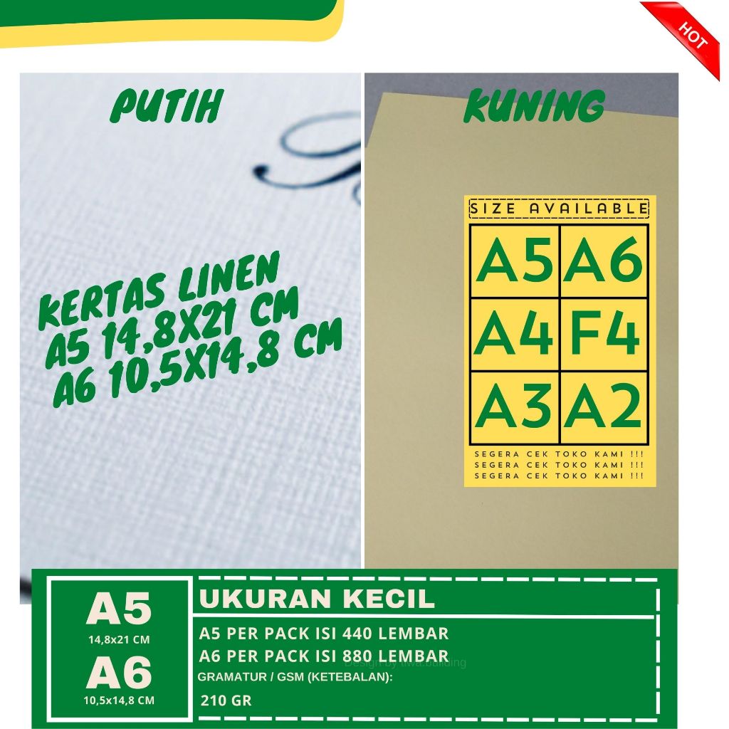 

KERTAS LINEN/KERTAS PIAGAM,SERTIFIKAT BERKUALITAS A5&A6 PERPACK ISI 440&880 LEMBAR