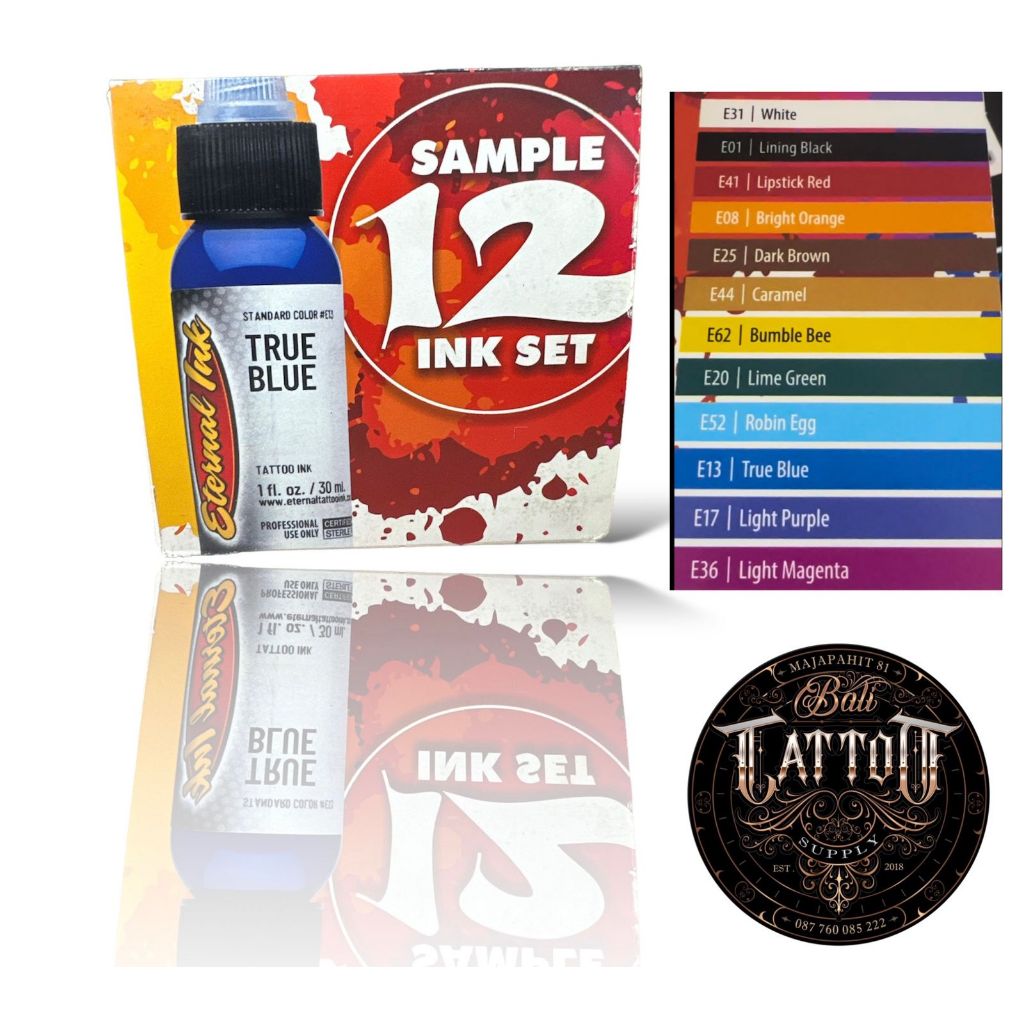 Eternal Tinta Tato Eternal 12 Ink Set Tattoo 1oz 3oml (12pcs)