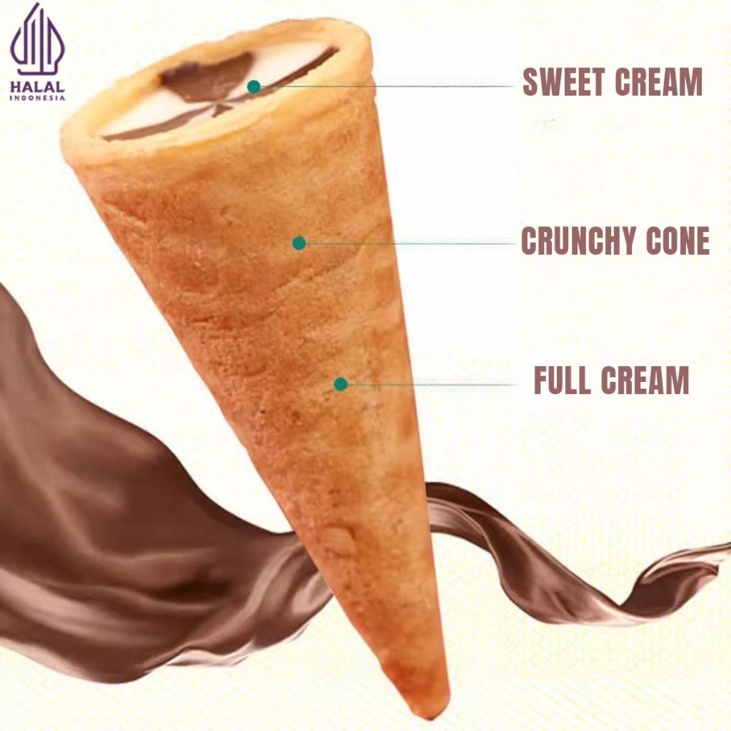 

[HALAL SNACK IMPORT] LIANGGUI ice cream cone snack cemilan manis rasa coklat snack kue viral