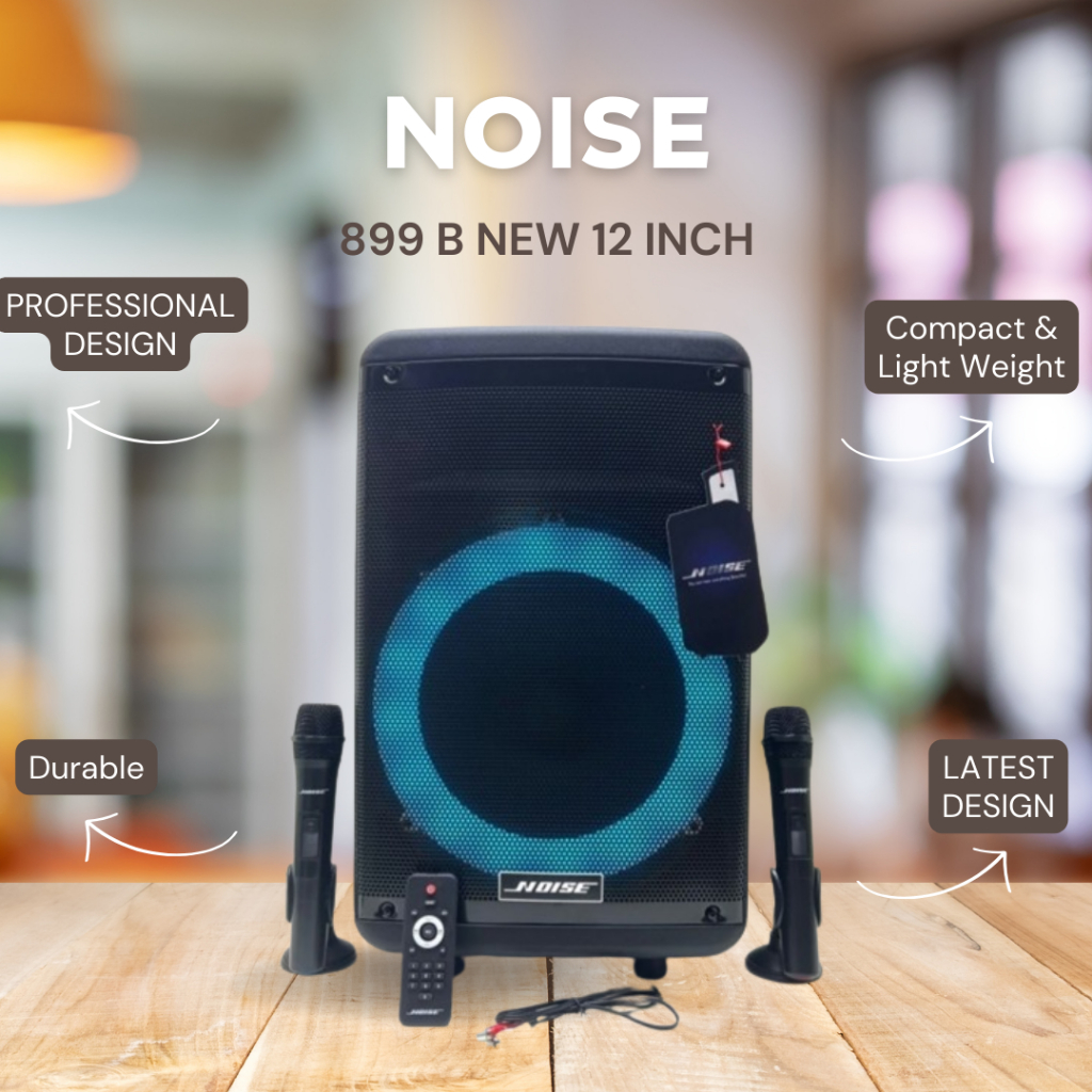 SPEAKER PORTABLE NOISE 899 B NEW / 899B NEW / 899-B NEW 12 INCH BLUETOOTH USB GARANSI RESMI NOISE