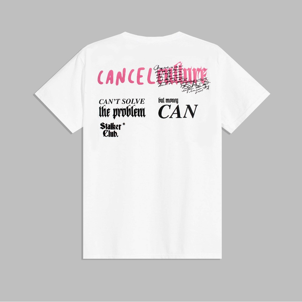 STALKER - T-SHIRT BASIC CANCEL CULTURE  - KAOS BASIC PUTIH - TSHIRT DISTRO -  KAOS UNISEX - KAOS OBL