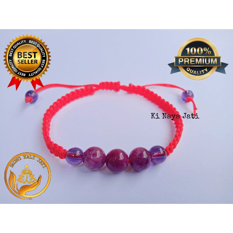 Gelang Batu Kecubung Amethyst Original