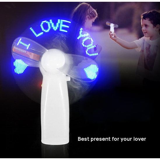 Kipas Angin Mini Genggam / Kipas Angin Portable / Kipas Angin Tenaga Baterai Dengan Lampu LED