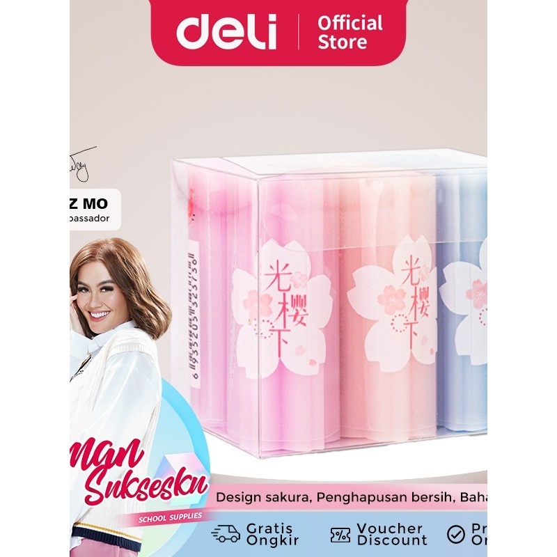 

Deli Eraser/Penghapus PVC Bentuk Bunga Sakura Penghapusan Bersih 71136