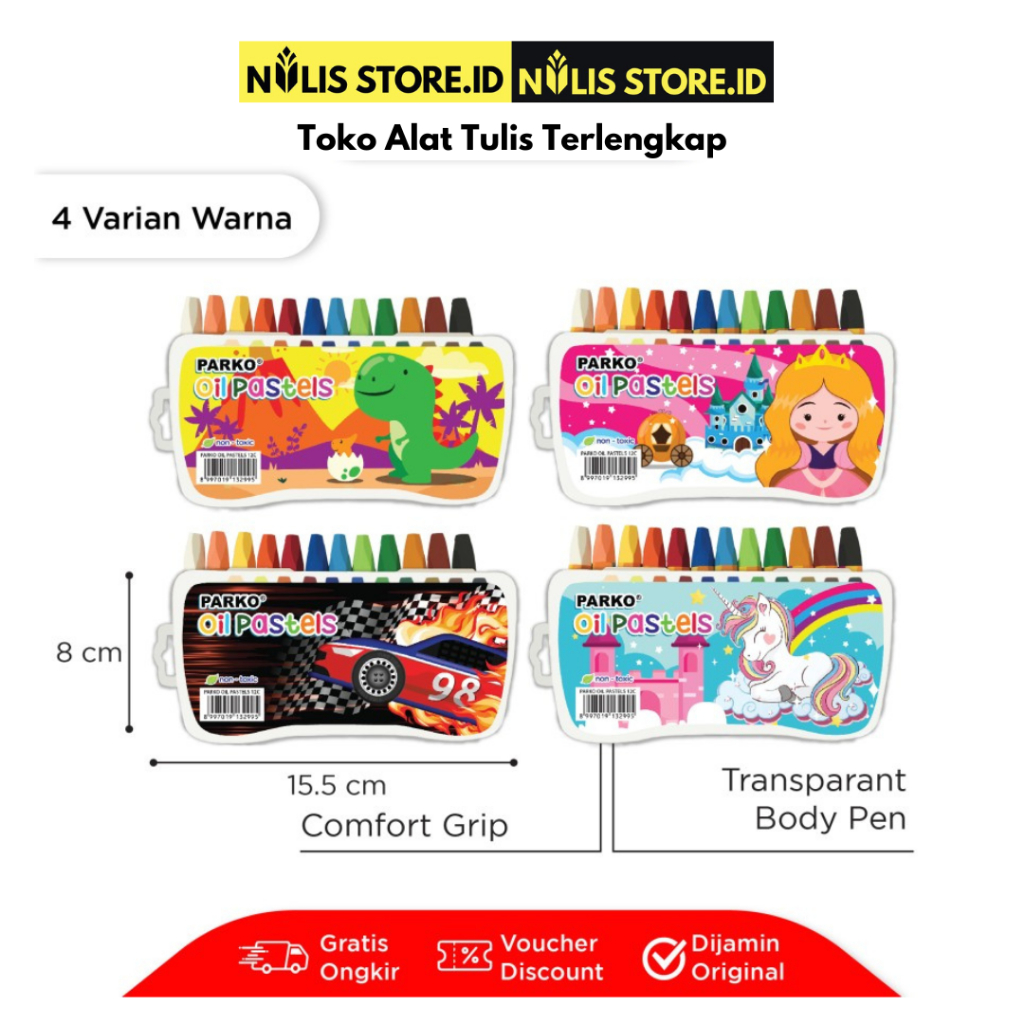 

Oil Pastels Parko 12 Warna Crayon Krayon Minyak Oil Pastel by Greebel
