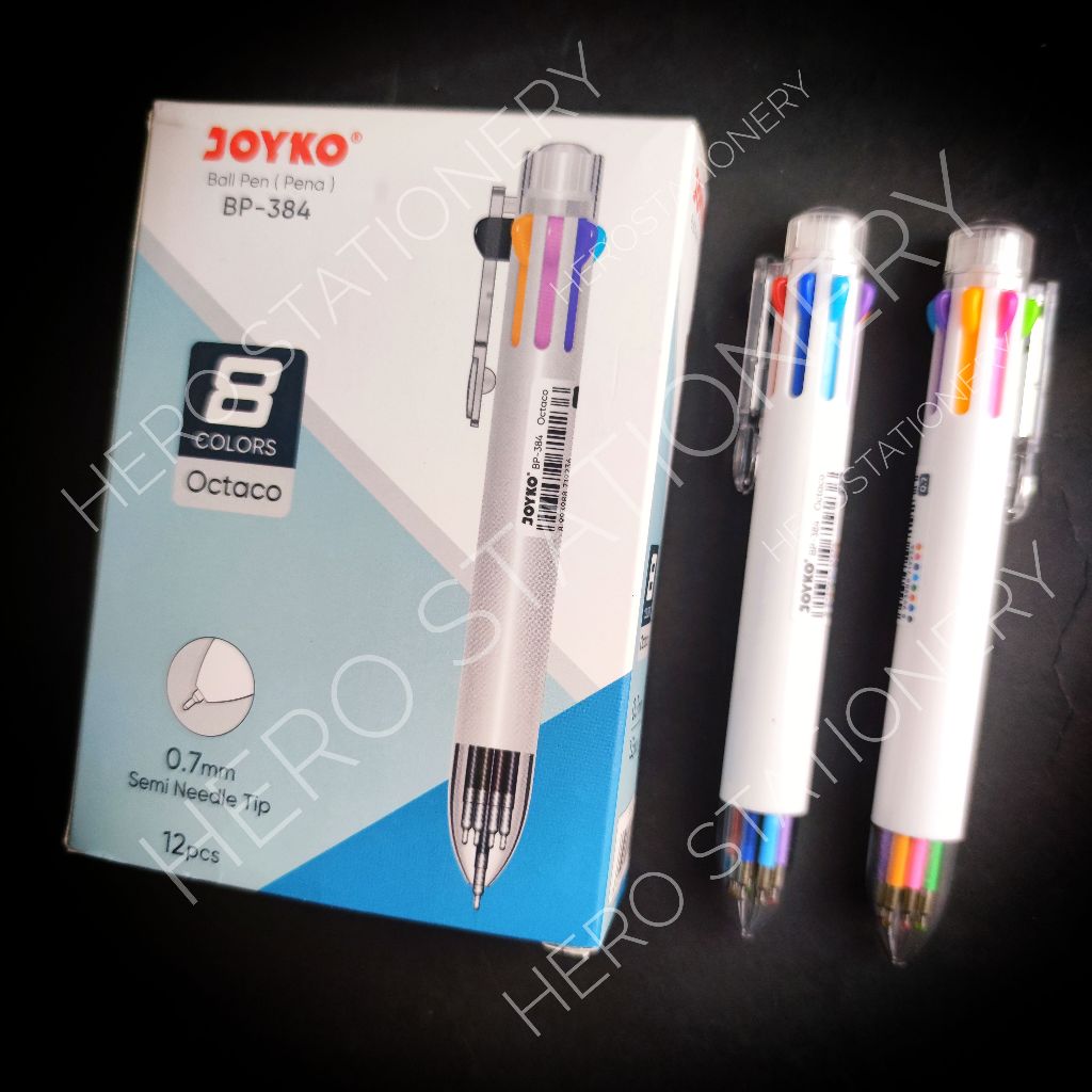 

SATUAN Joyko pena ballpoint pen octaco 8 warna BP-384