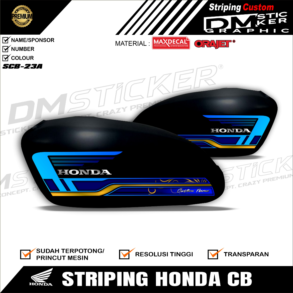 STRIPING CB GLATIK STICKER CB GLATIK MURAH KODE - SCB 23