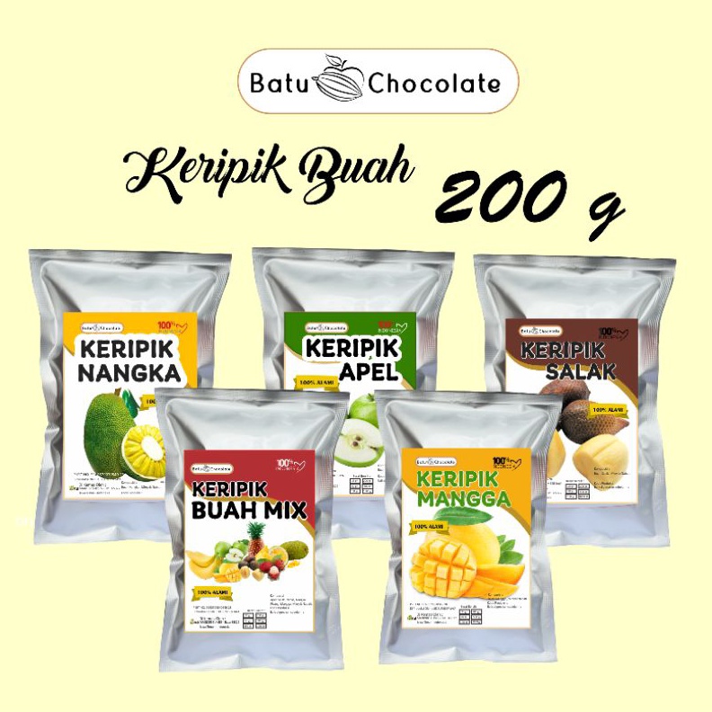 

ART Q94D Keripik Buah Apel Nangka dan sayur Isi 2 Gram Oleh Oleh Khas Malang Batu