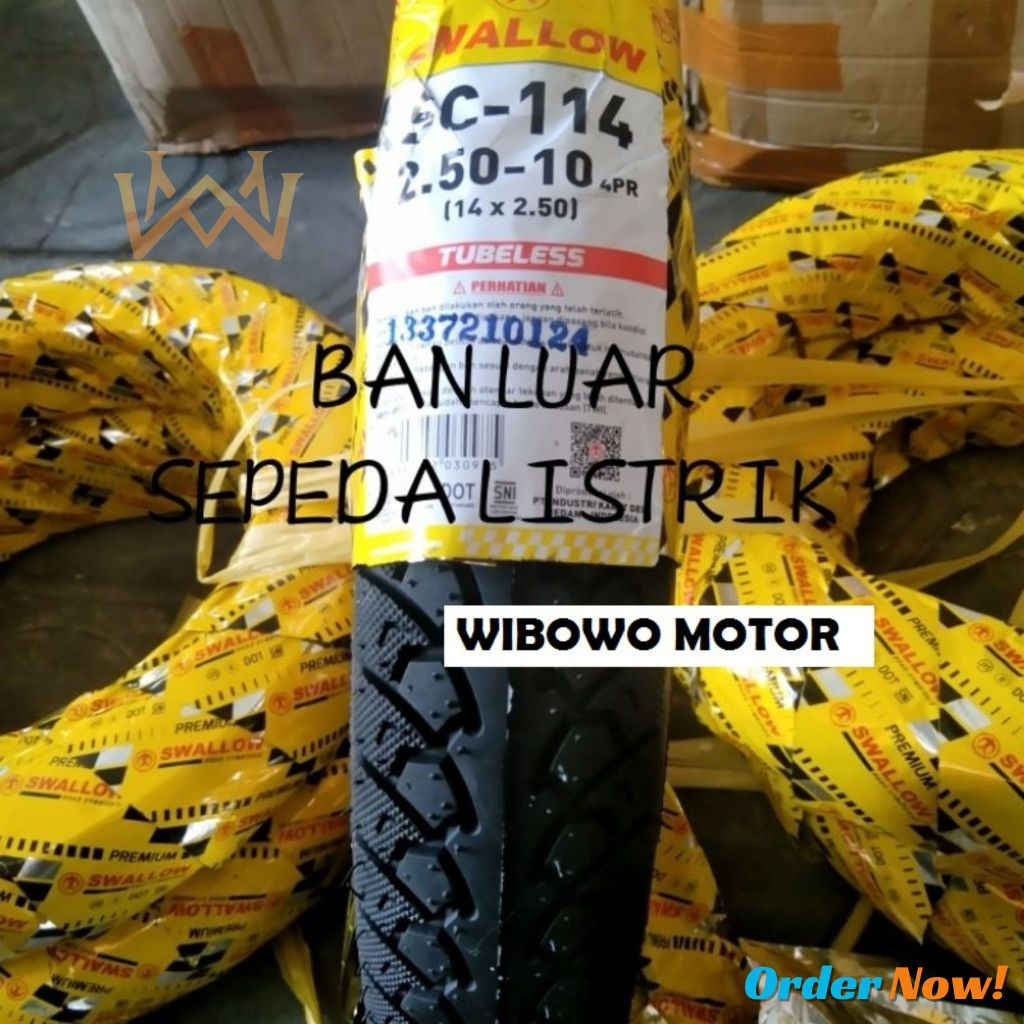 BAN LUAR SEPEDA LISTRIK 250-10 250 RING 10 SC-114 SWALLOW