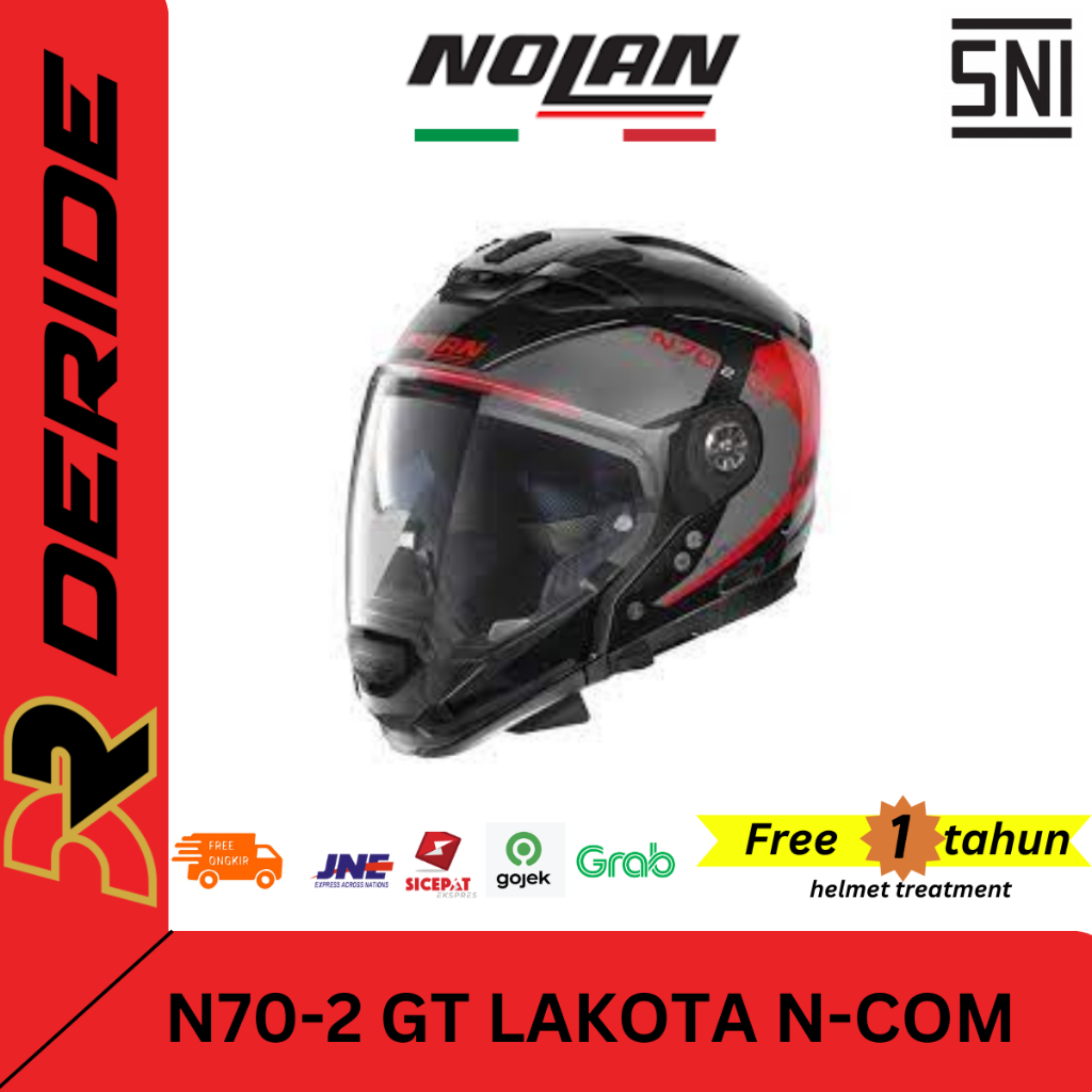 Nolan N70-2 GT Lakota N-Com 036 Modular Helm Modular Crossover Hybrid SNI Original