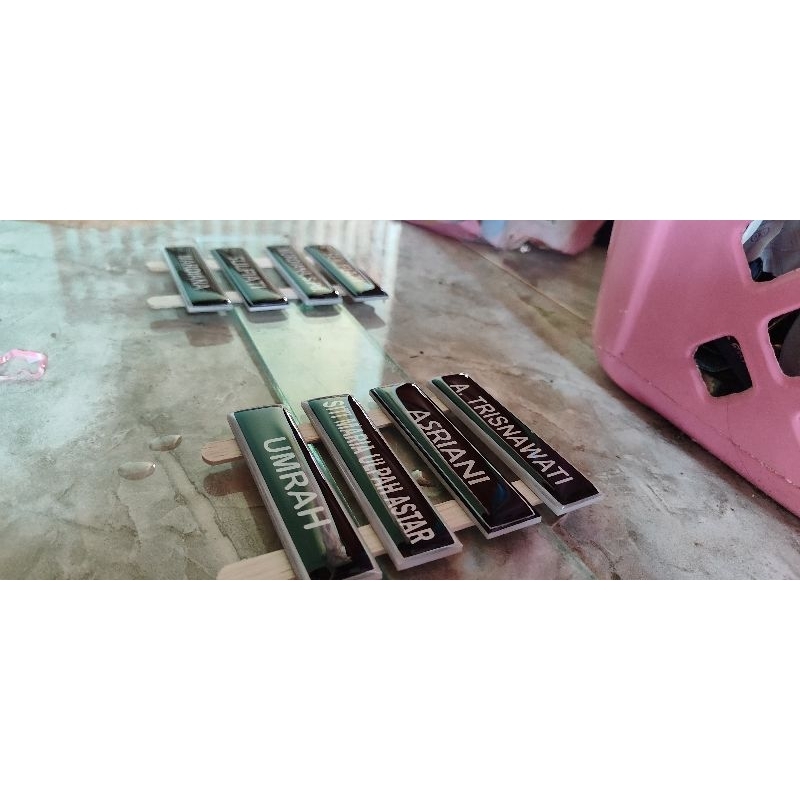 

papan nama / tag name aklirik resin