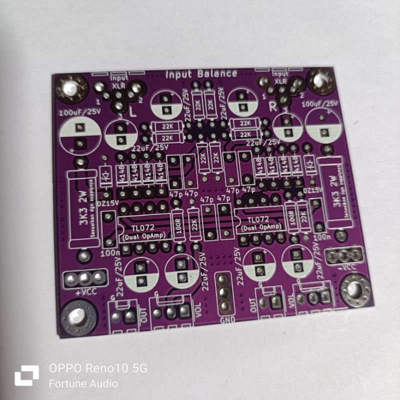 Pcb input balance stereo pcb double layer pcb inbal stereo