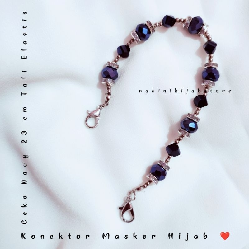 Konektor Masker Mutiara Pengait Masker Hijab Tali Masker Hijab