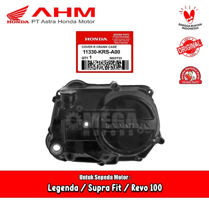 Bak Kopling Kanan R Crank Case Hitam Honda Supra Fit New Revo 100 Legenda Original AHM 11330-KRS-A00