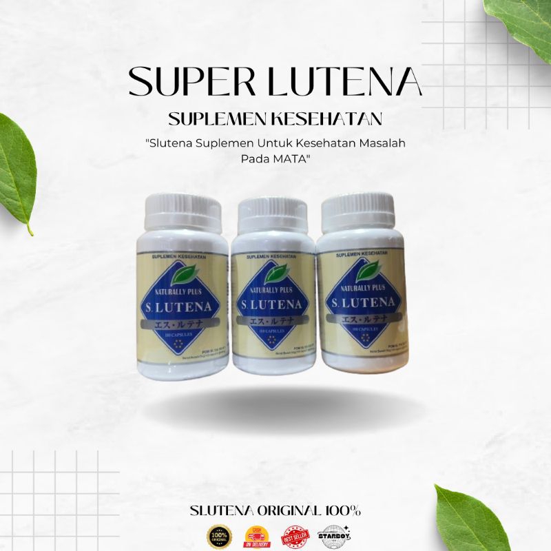 Slutena Original Suplemen Kesehatan Untuk MATA | SUPER LUTENA ASLI JAPAN ORIGINAL 100% | Slutein Slu