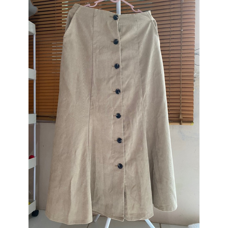 Rok GU/uniqlo corduroy cream