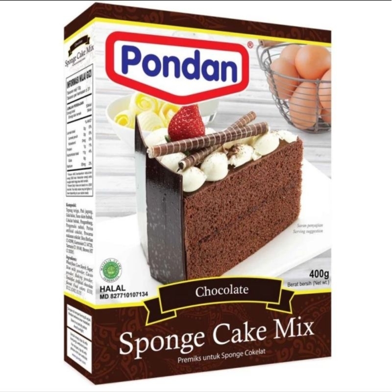 

PONDAN Tepung Premix Sponge Cake Mix Chocolate 400gr