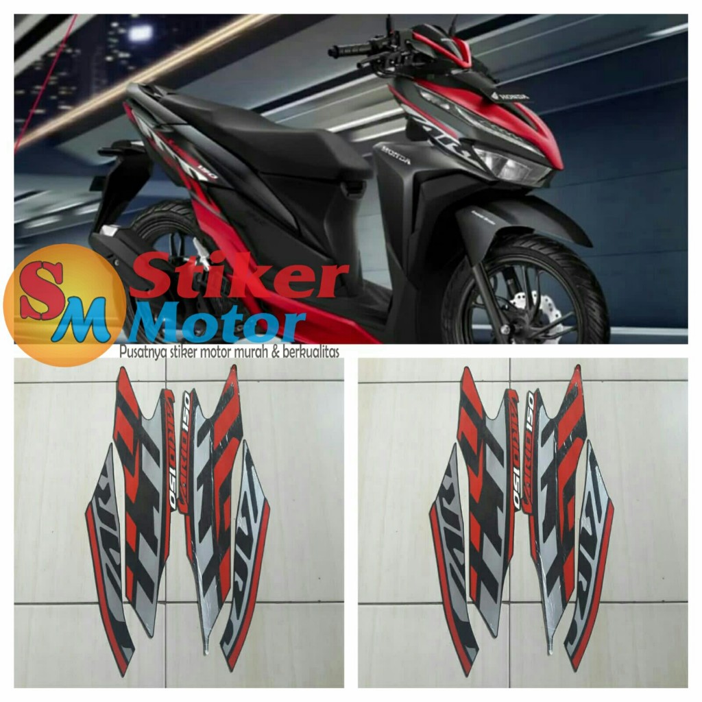 STIKER STRIPING MOTOR HONDA VARIO 150 TAHUN 2020 2021 HITAM