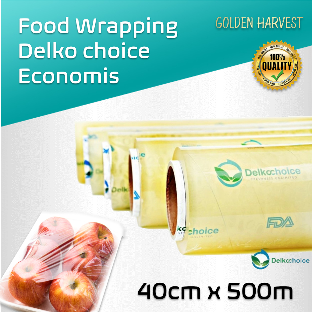 plastik wrap makanan delkochoice food grade 40 cm x 500 m