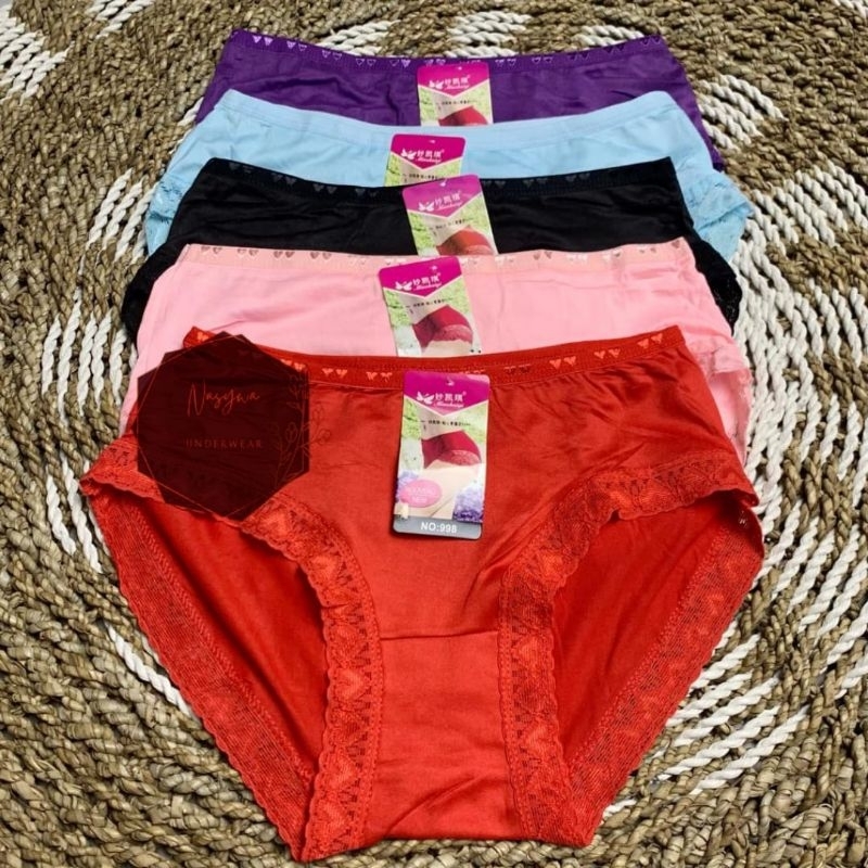 CD MIAOKAIQI 998 / CD WANITA RENDA IMPORT FIT TO L / Celana dalam wanita bahan adem