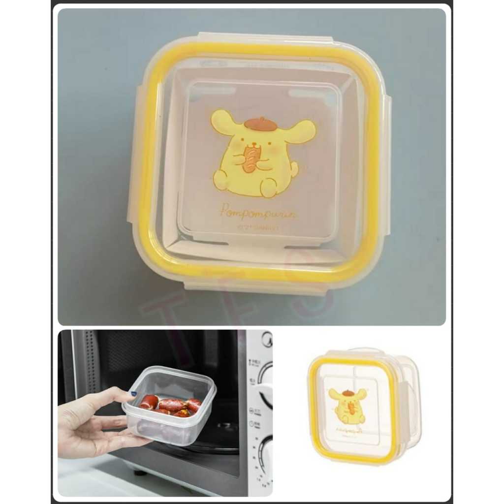 (  ω  )✧-EI  Tupperware pom sanrio ori miniso 300ml | KOTAK MAKAN ANAK | KOTAK bekal anak pompompuri