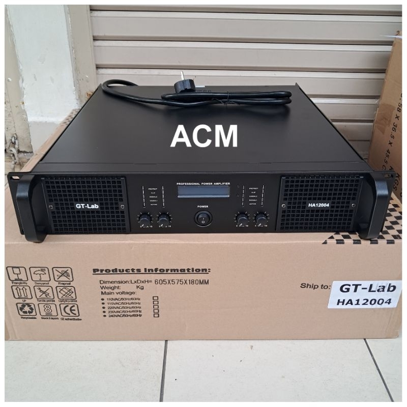 POWER AMPLIFIER GT-LAB HA12004 BY RDW POWER 4 CHANNEL HA 12004 ORIGINAL