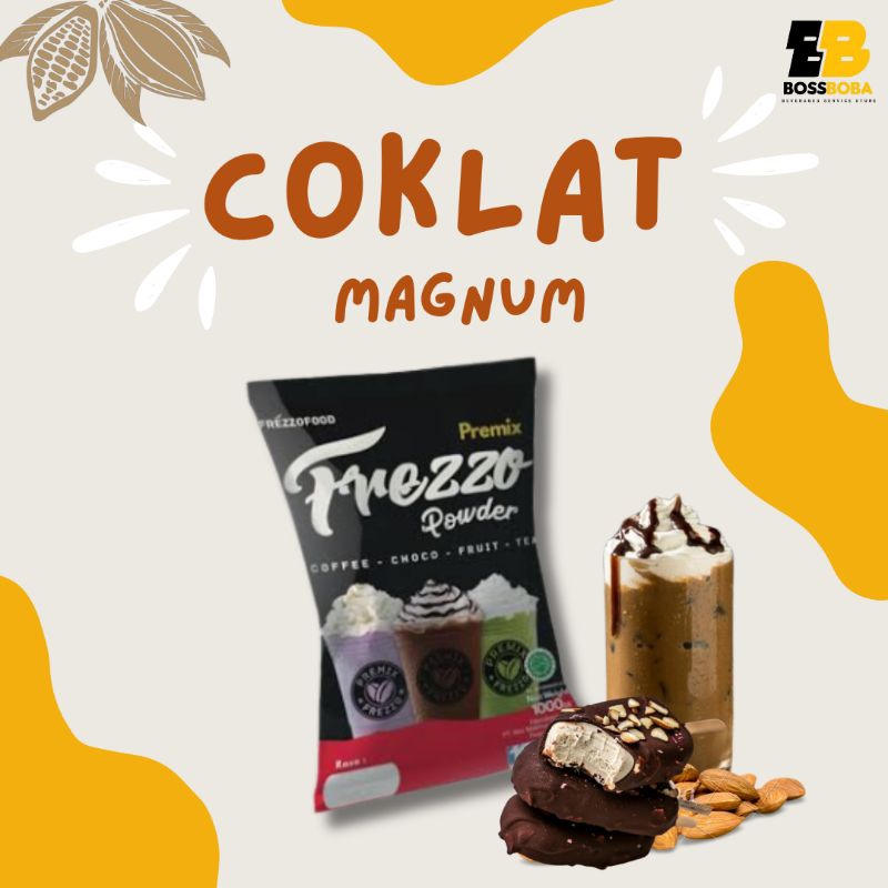 

Bubuk Minuman Rasa Coklat Magnum Premix Frezzo Powder Drink 1kg/Minuman Kekinian Murah/Bossboba