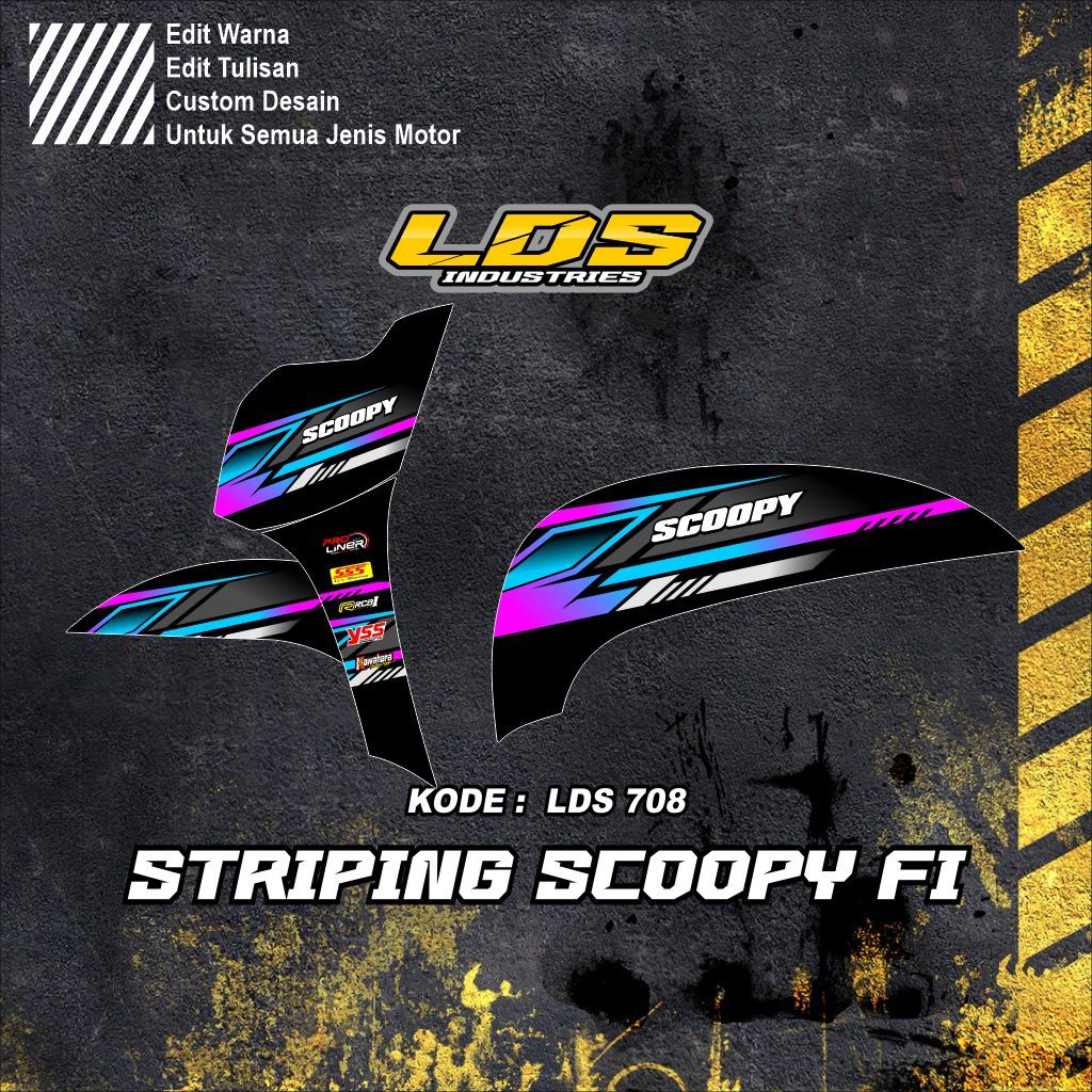 STRIPING VARIASI MOTOR HONDA SCOOPY 2021 / STICKER LIST MOTOR SCOOPY 2021