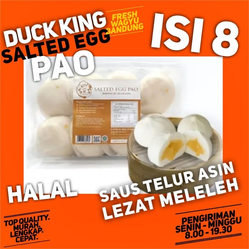 

SALTED EGG PAO DUCK KING Bapau Bapao Telur Asin Bebek Dimsum Halal