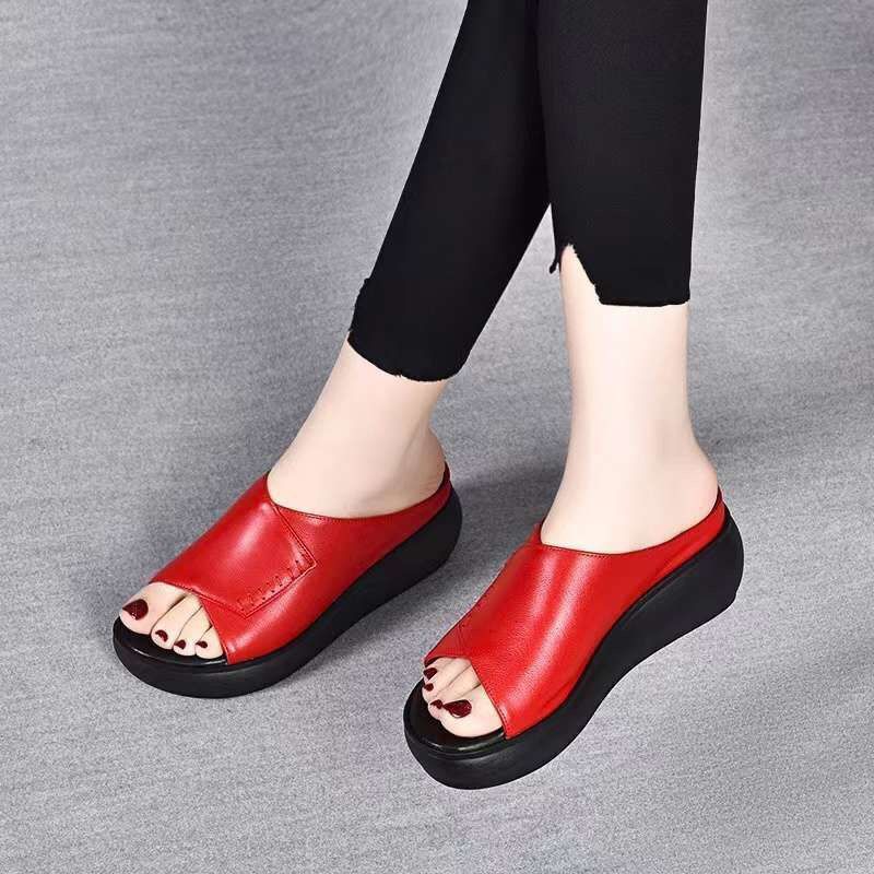 Sandal Wedges Wanita Terbaru Sendal Wedges Wanita Rempel Empuk kekinian 2024