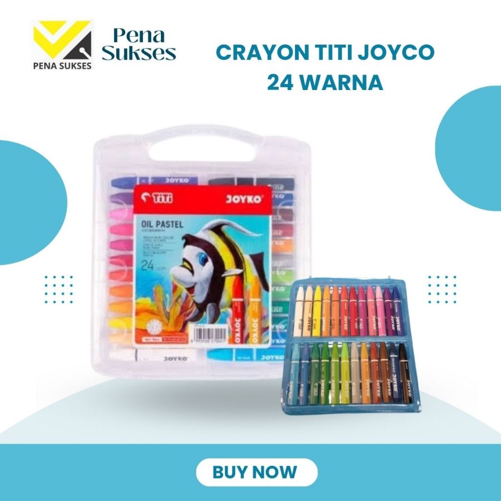 

CRAYON JOYCO 24 W | OIL PASTEL | CRAYON | ALAT MEWARNAI