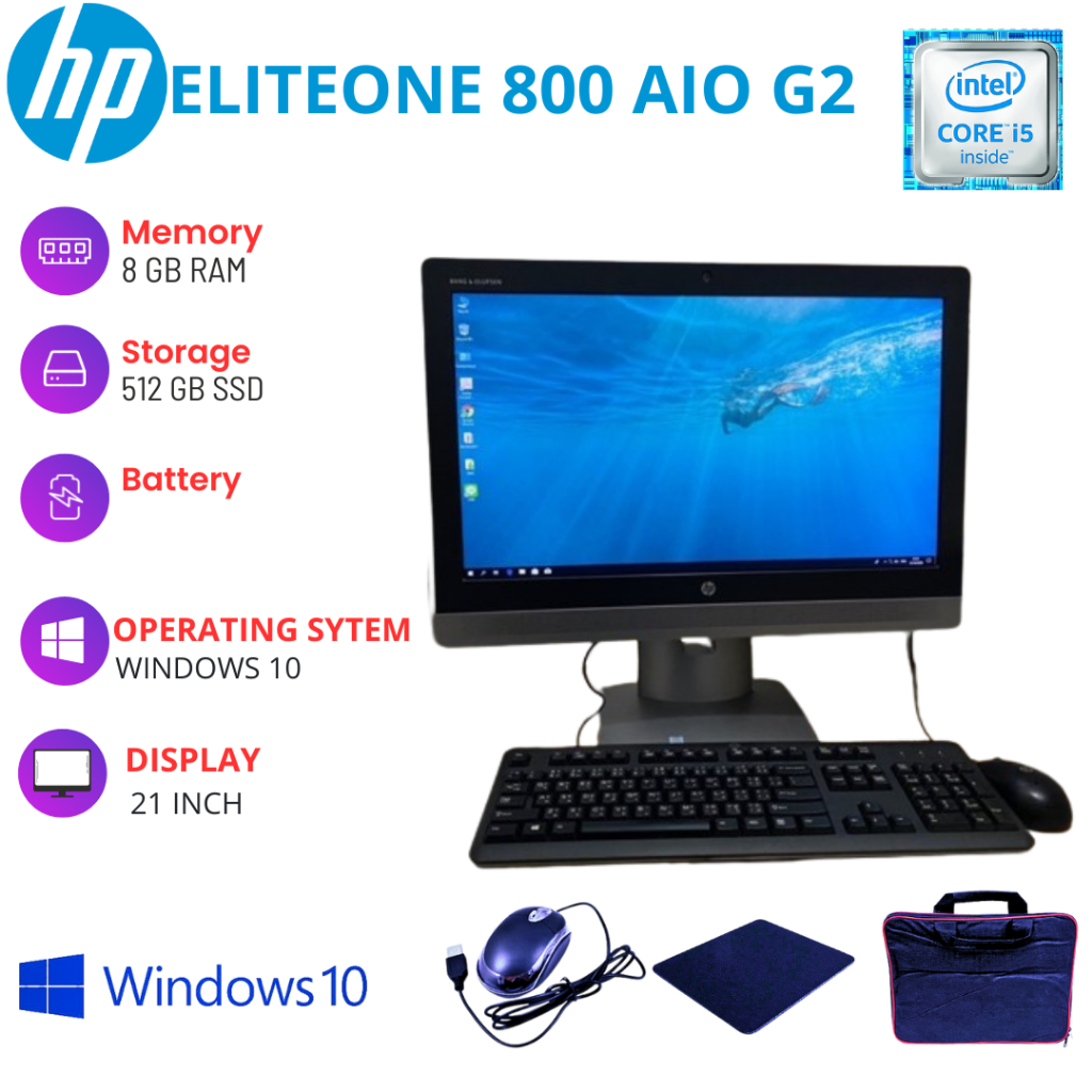 HP ELITEONE 800 AIO G2/PC BEKAS SECOND FUNGSI NORMAL SEMUA