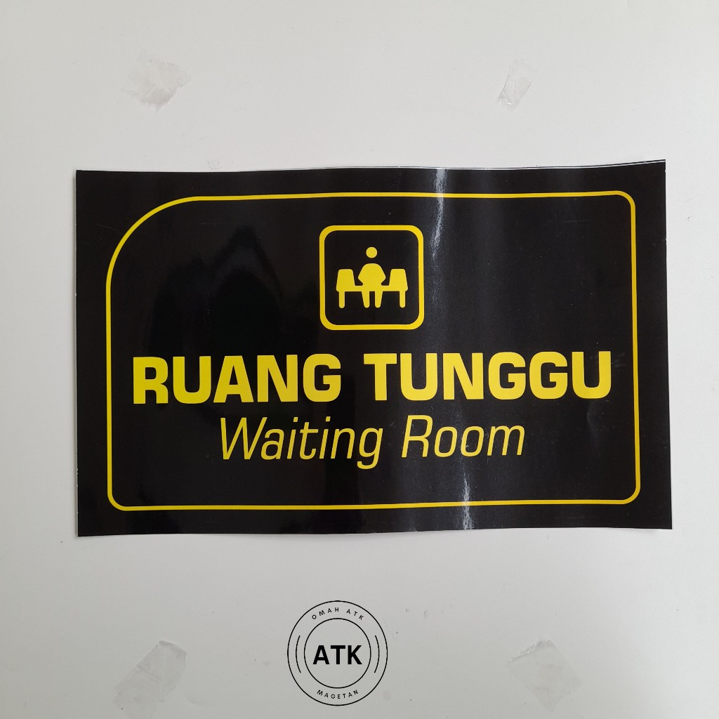 

Stiker Ruang Tunggu - Waiting Room - Stiker Vinyl