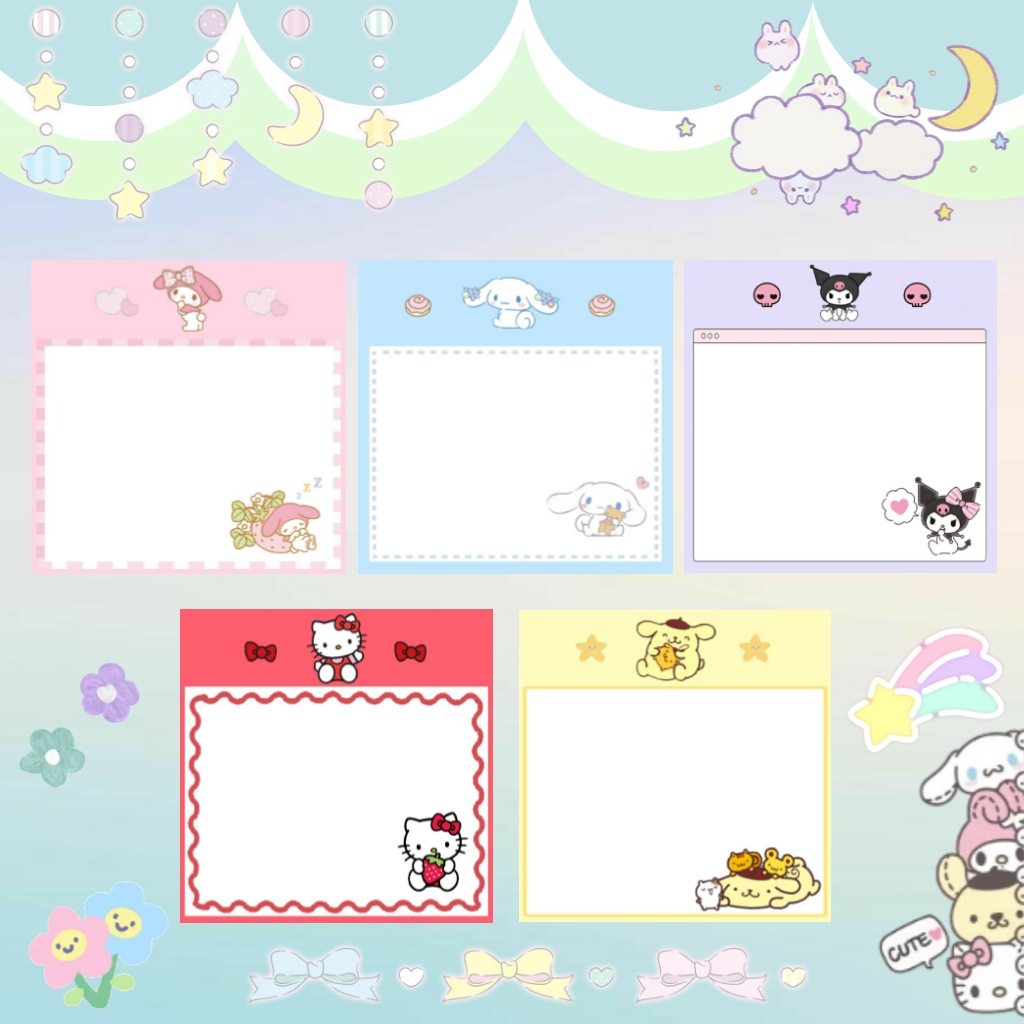 

Cute Memopad Sanrio character [Wajib Baca Deskripsi]