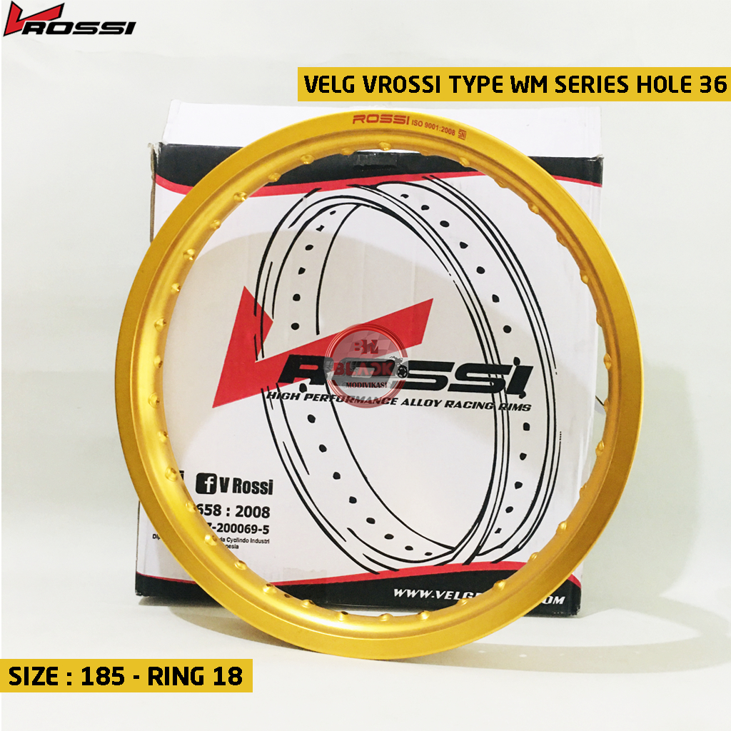 Velg Rossi TYPE WM UK 185 - Ring 18 Hole Lubang 36 Warna Gold (Harga Satuan)