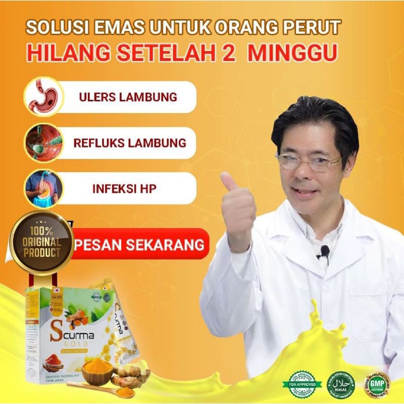 

SCURMA GOLD SUSU TEKHNOLOGI JEPANG, UNTUK MENGATASI SAKIT MAAG, ASAM LAMBUNG, NYERI PERUT DAN GERD