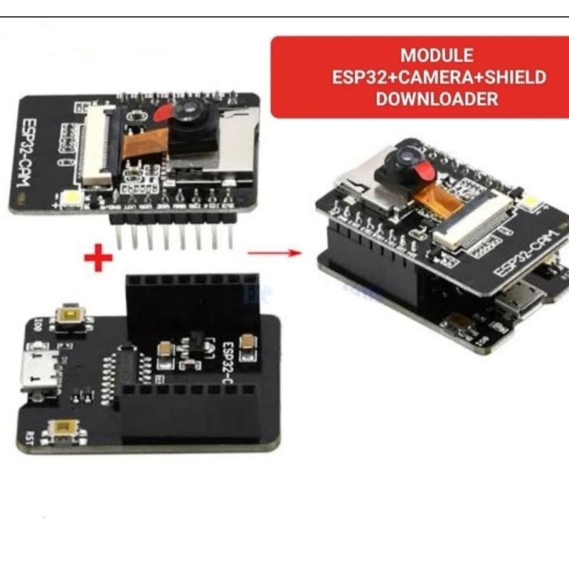 NEW PART SET ESP32 + CAMERA + DOWNLOADER esp-32 cam OV2640