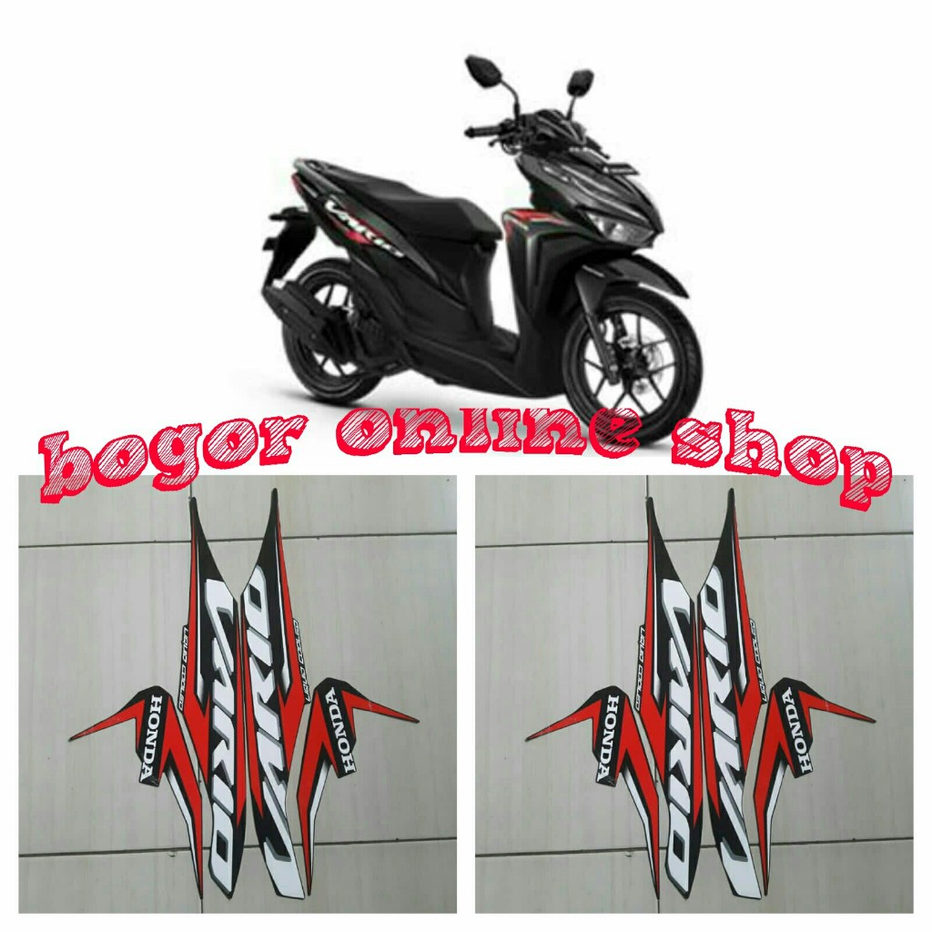 STRIPING STIKER BODY MOTOR VARIO 125 2020 HITAM