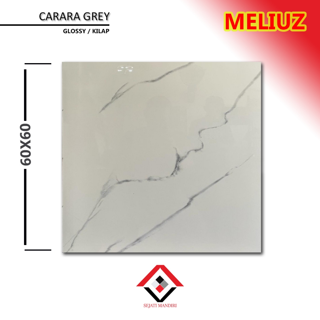 granit 60x60 - motif marmer - meliuz carara grey