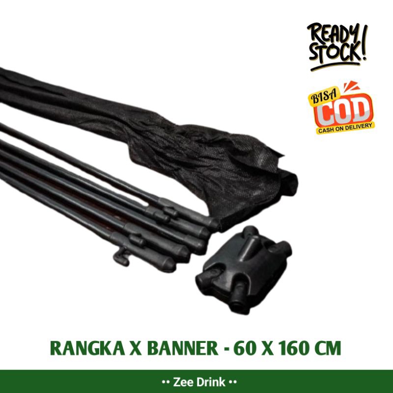 X Banner Tiang Banner Berdiri Premium